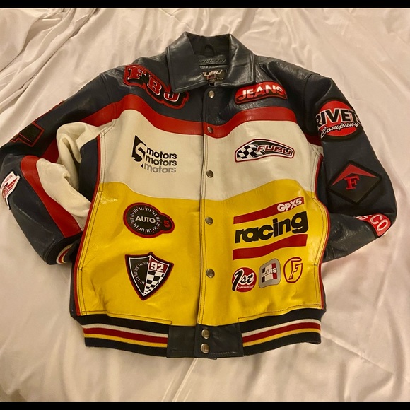 9s Fubu Leather Motorcycle Jacket Xl 
